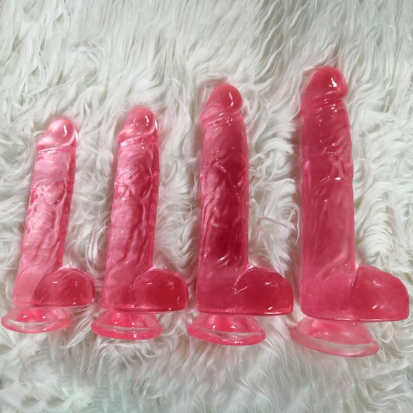 Female artificial penis, crystal transparent with eggs, artificial penis, female masturbation device - Image 2