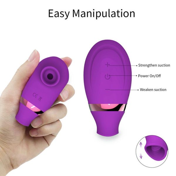 Tongue licking and sucking 2 to 1G, tap the vibration rod, USB charging, female jump egg - Image 3