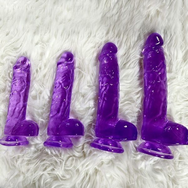 Female artificial penis, crystal transparent with eggs, artificial penis, female masturbation device - Image 4