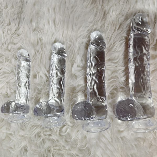 Female artificial penis, crystal transparent with eggs, artificial penis, female masturbation device - Image 5