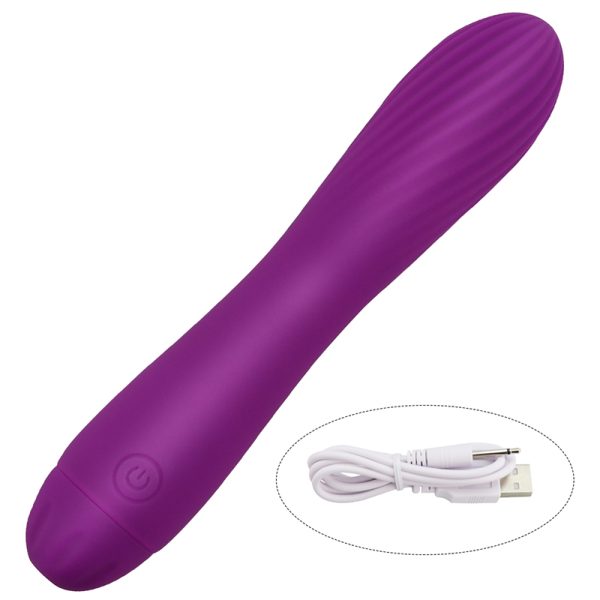 USB charging 10-frequency silicone AV vibration stick, a female flirting and masturbation device - Image 8